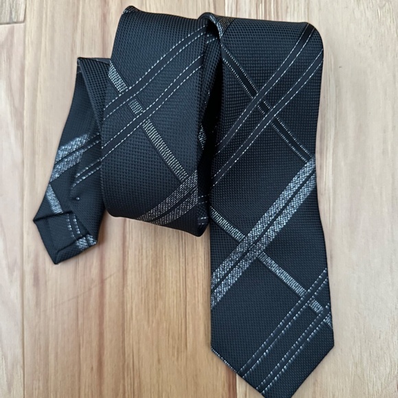 Men’s 21Men Tie - Black, Silver color - Skinny - Picture 3 of 3